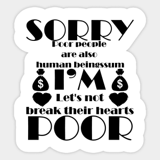 sorry i'm poor | social collection Sticker